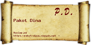 Pakot Dina névjegykártya